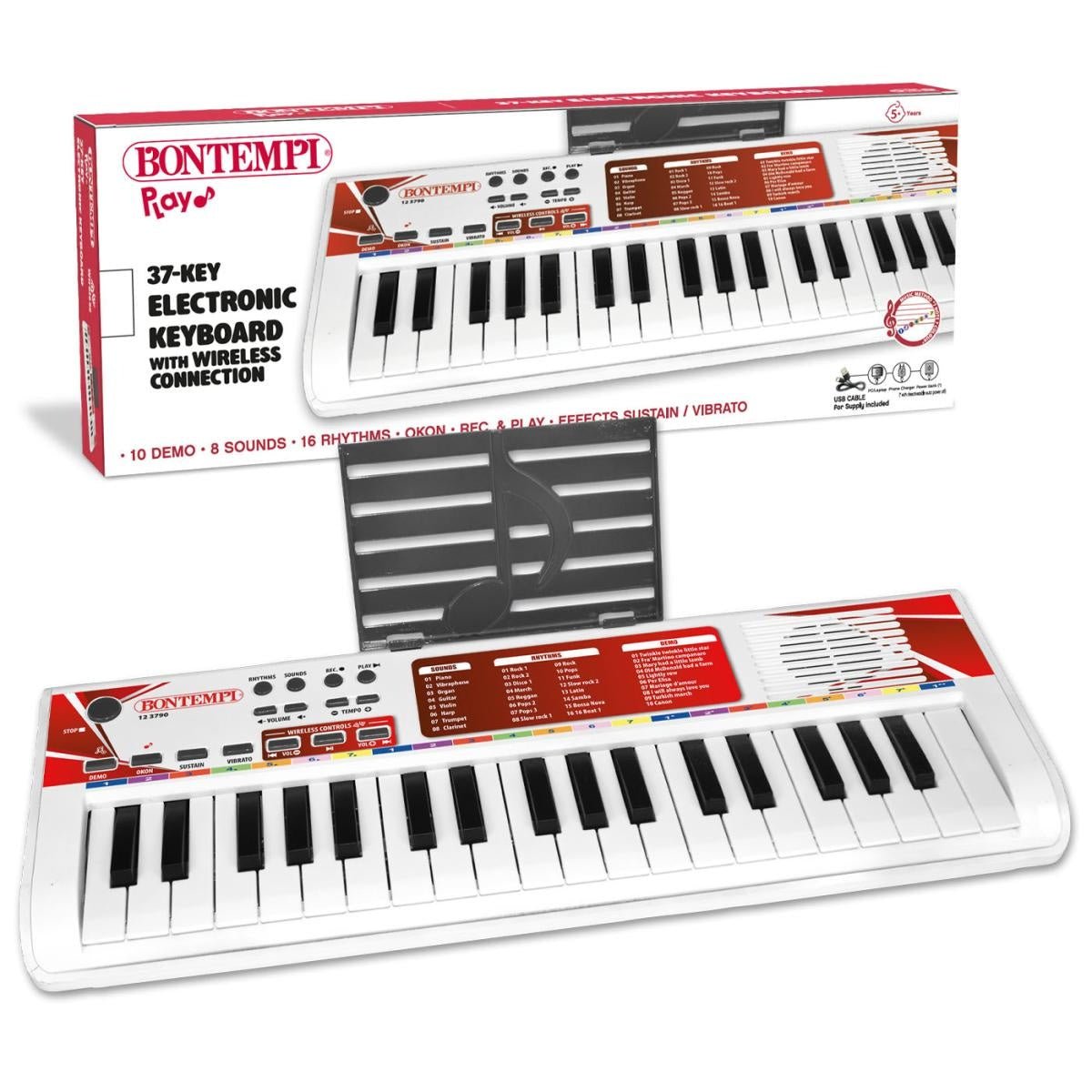 Bontempi 37-Key Electronic Keyboard with Wireless Connection - MUSICAL INSTRUMENTS - Beattys of Loughrea