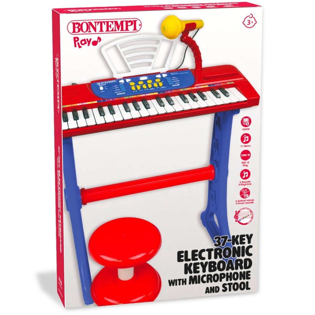 Bontempi 37-Key Electronic Keyboard with Microphone, Legs and Stool - MUSICAL INSTRUMENTS - Beattys of Loughrea