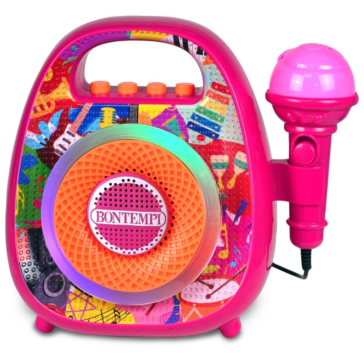 Bontempi Wireless Speaker with Microphone, Pink - MUSICAL INSTRUMENTS - Beattys of Loughrea