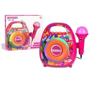 Bontempi Wireless Speaker with Microphone, Pink - MUSICAL INSTRUMENTS - Beattys of Loughrea