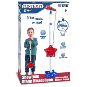 Bontempi Stage Microphone with Sound Effects and Adjustable Stand - MUSICAL INSTRUMENTS - Beattys of Loughrea