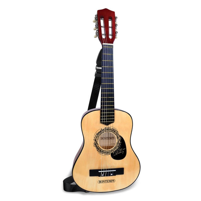 Bontempi Classic Wooden Guitar with Shoulder Strap, 75cm - MUSICAL INSTRUMENTS - Beattys of Loughrea