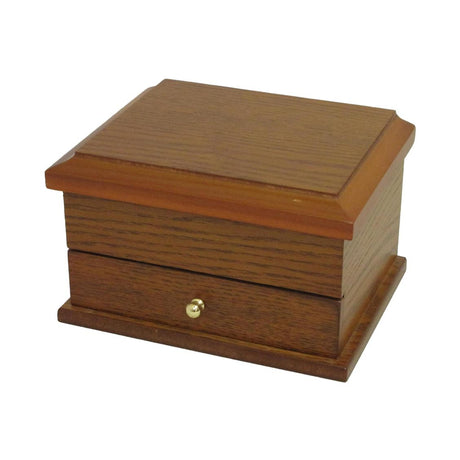 Walnut Finish Jewellery Box with Drawer