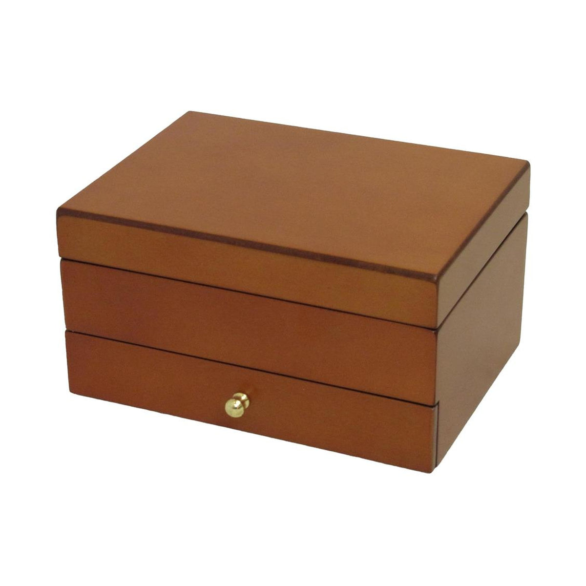 Mahogany Finish Jewellery Box with Drawer