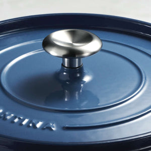 Tramontina 26cm Cast Iron Enamel Casserole, Blue