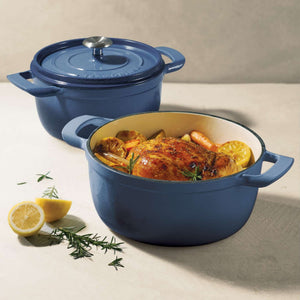 Tramontina 26cm Cast Iron Enamel Casserole, Blue