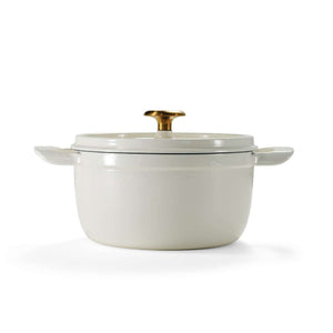 Tramontina 26cm Cast Iron Enamel Casserole, Latte