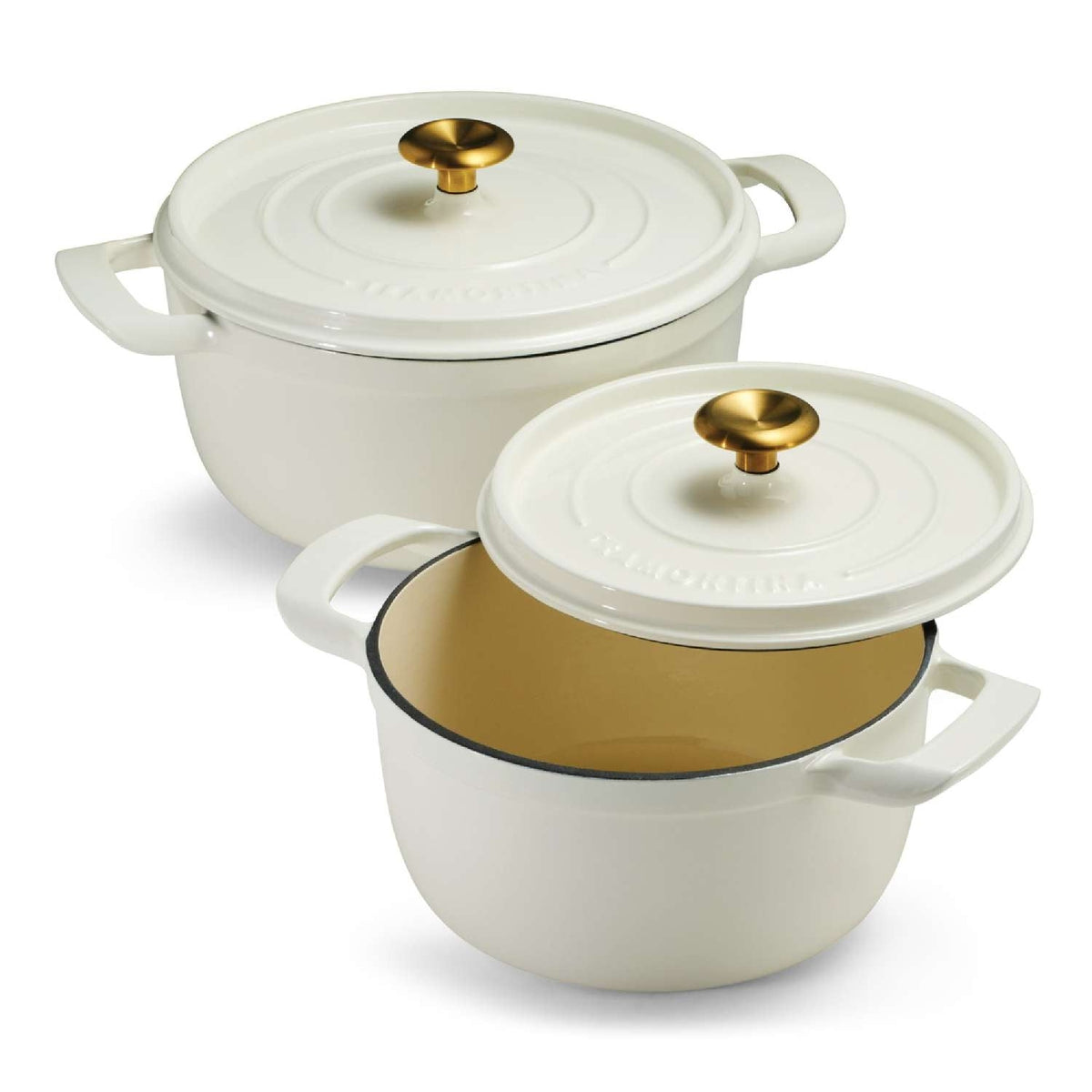 Tramontina 26cm Cast Iron Enamel Casserole, Latte
