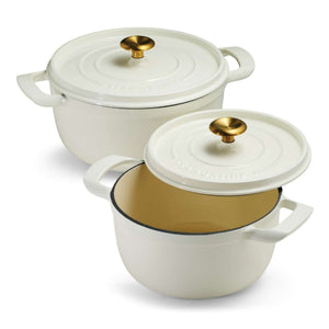 Tramontina 26cm Cast Iron Enamel Casserole, Latte