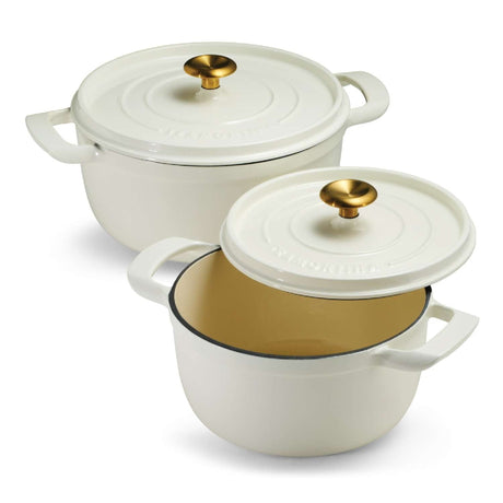 Tramontina 26cm Cast Iron Enamel Casserole, Latte - COOKWARE - CAST IRON - Beattys of Loughrea
