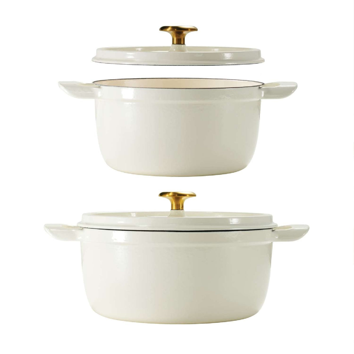 Tramontina 26cm Cast Iron Enamel Casserole, Latte