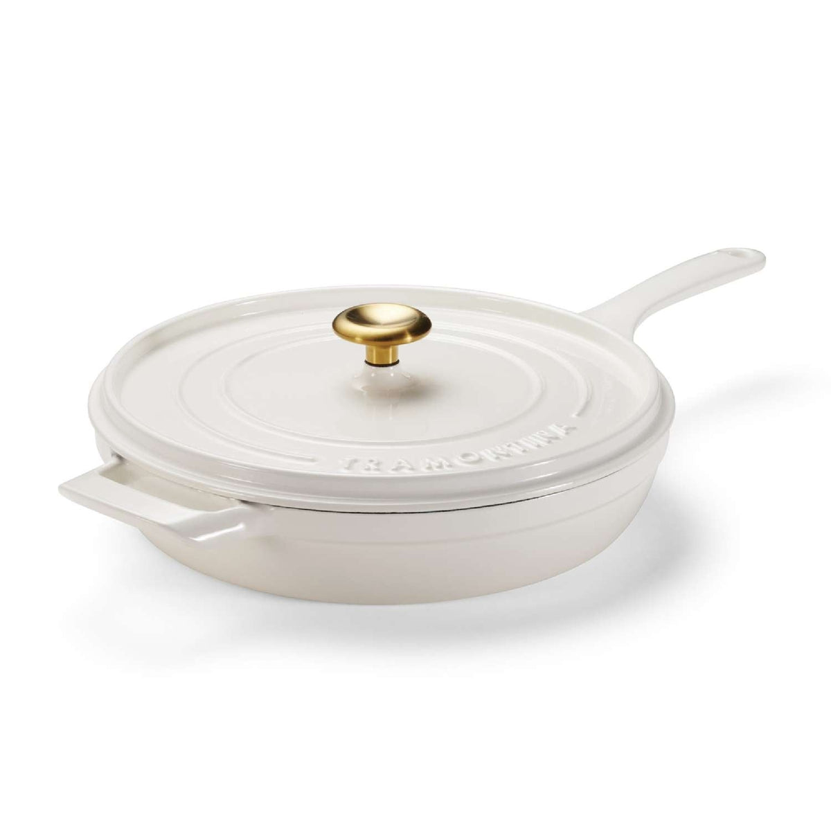 Tramontina 30cm Cast Iron Enamel Sauté Pan, Latte