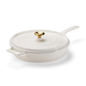 Tramontina 30cm Cast Iron Enamel Sauté Pan, Latte