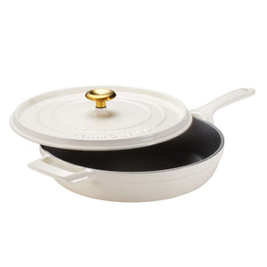 Tramontina 30cm Cast Iron Enamel Sauté Pan, Latte