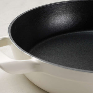 Tramontina 30cm Cast Iron Enamel Sauté Pan, Latte
