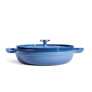 Tramontina 30cm Cast Iron Enamel Shallow Casserole, Blue