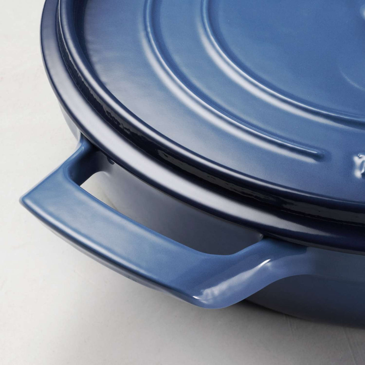 Tramontina 30cm Cast Iron Enamel Shallow Casserole, Blue