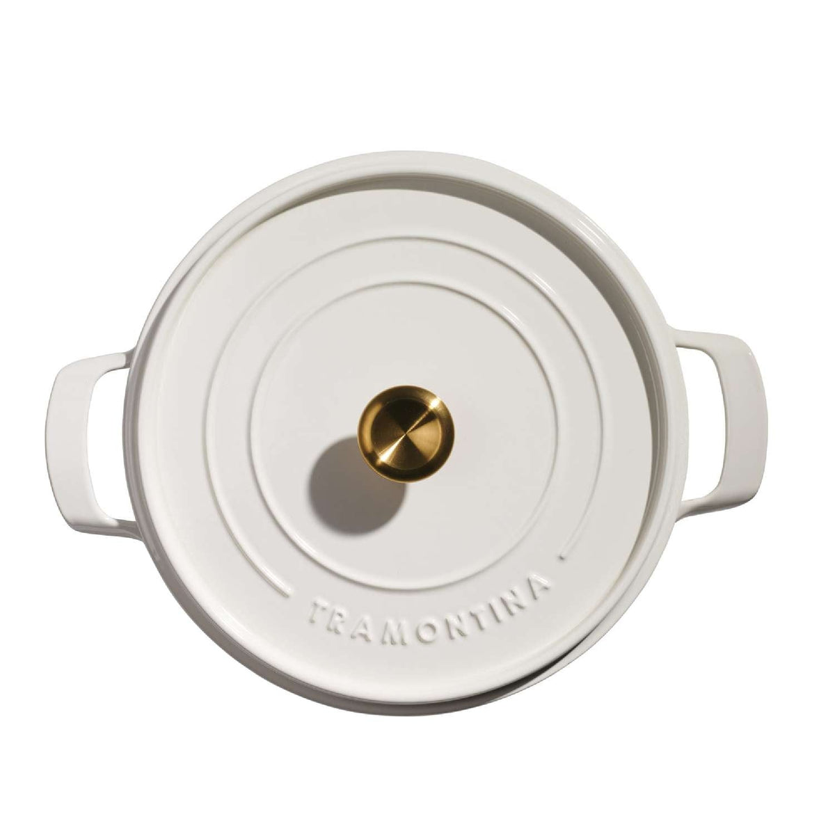 Tramontina 30cm Cast Iron Enamel Shallow Casserole, Latte
