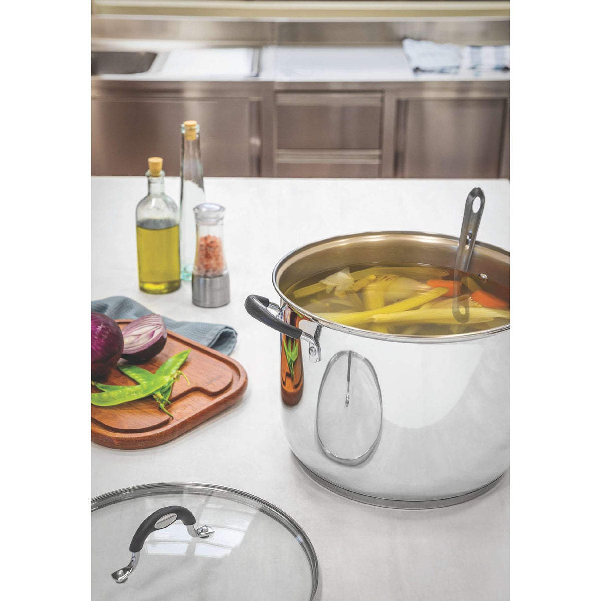 Tramontina Astro 30cm 15.2L Stainless Steel Stock Pot