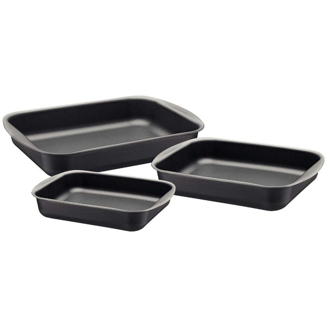 Tramontina Brasil 3-Piece Non-Stick Roasting Pan Set, Graphite