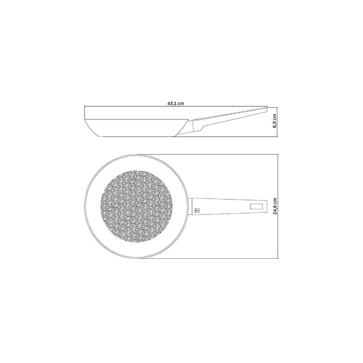 Tramontina Spezia 24cm Non-Stick Frying Pan, Blue