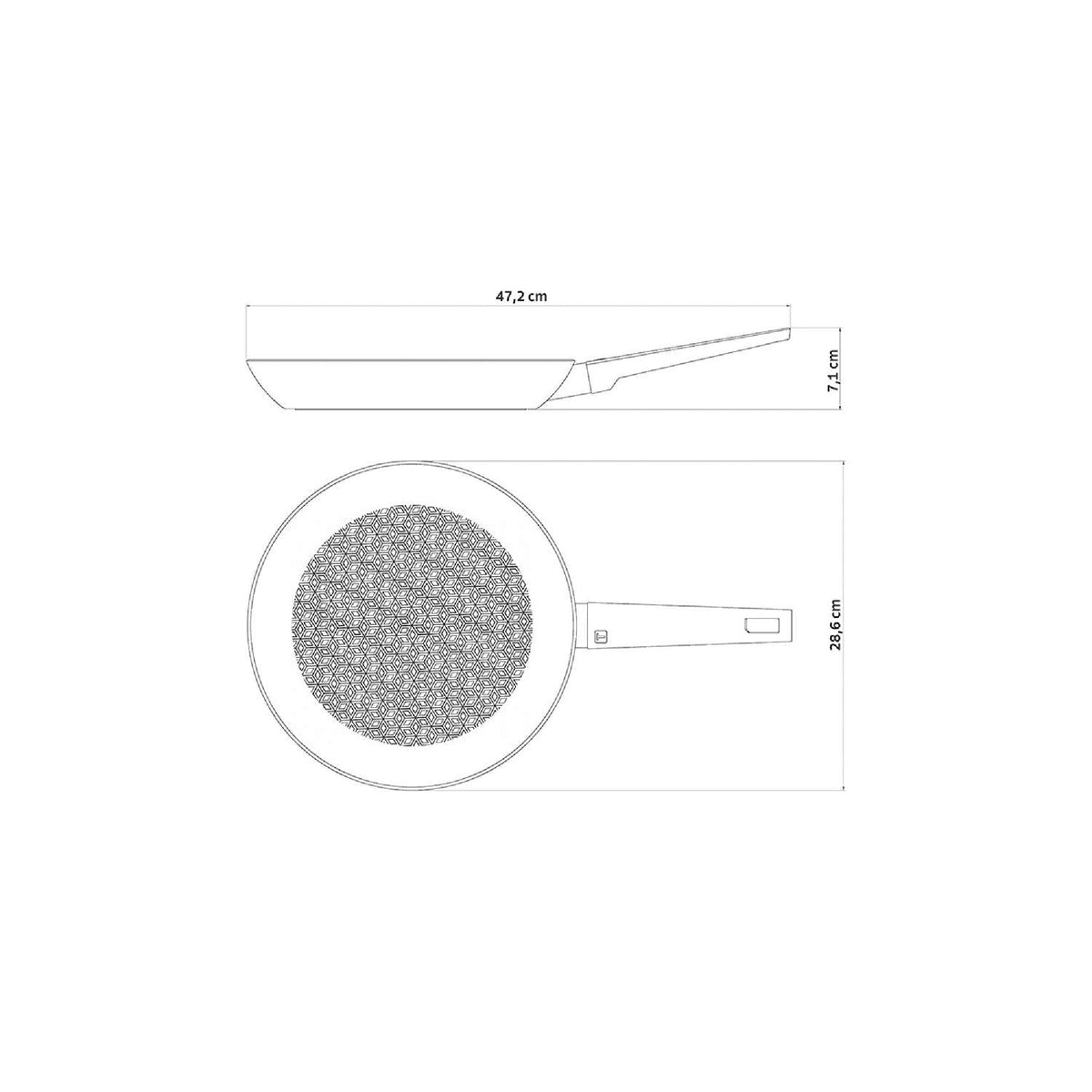 Tramontina Spezia 28cm Non-Stick Frying Pan, Blue