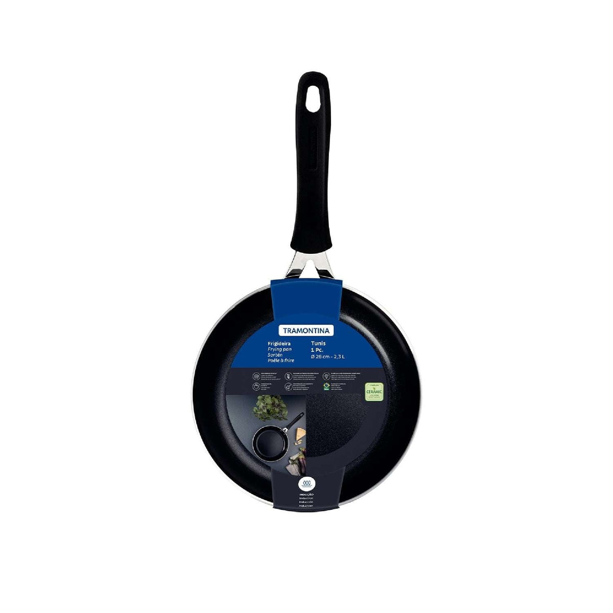Tramontina Tunis 28cm Ceramic Frying Pan, Blue