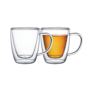 Tramontina 270ml Double Walled Glasses with Handles, Set of 2