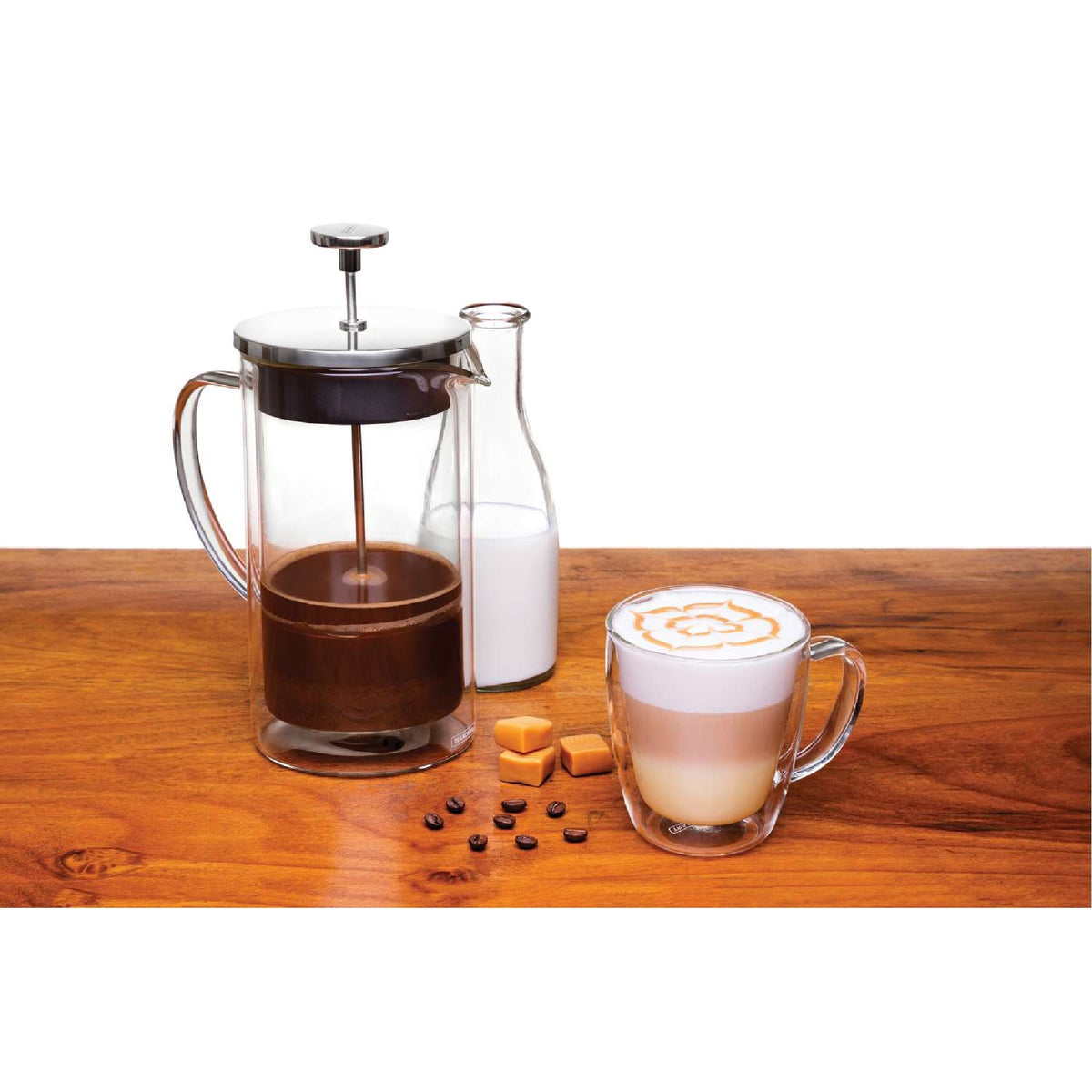 Tramontina 270ml Double Walled Glasses with Handles, Set of 2