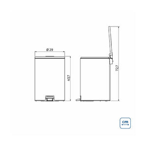 Tramontina Loop 20L Stainless Steel Pedal Bin