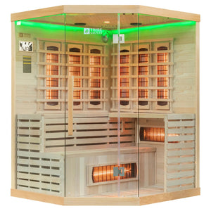 Tribe Athens 3 Corner Infrared Sauna, 3-4 Person - HOME GYM / SAUNA/ ICE BATHS - Beattys of Loughrea
