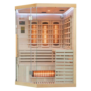 Tribe Athens 3 Corner Infrared Sauna, 3-4 Person - HOME GYM / SAUNA/ ICE BATHS - Beattys of Loughrea