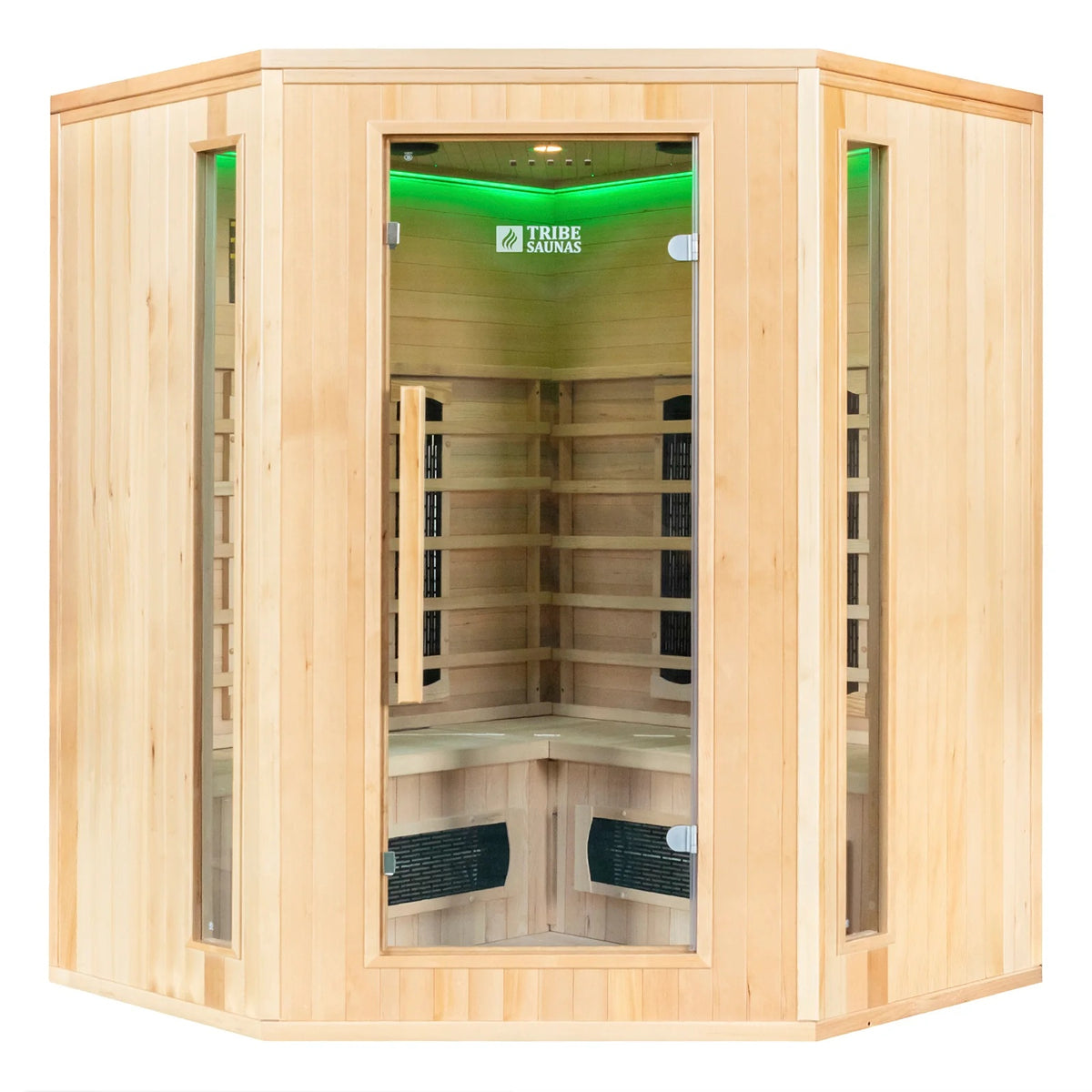 Tribe Madrid 3 Corner Infrared Sauna, 3-4 Person