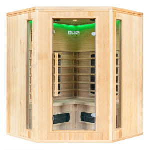 Tribe Madrid 3 Corner Infrared Sauna, 3-4 Person