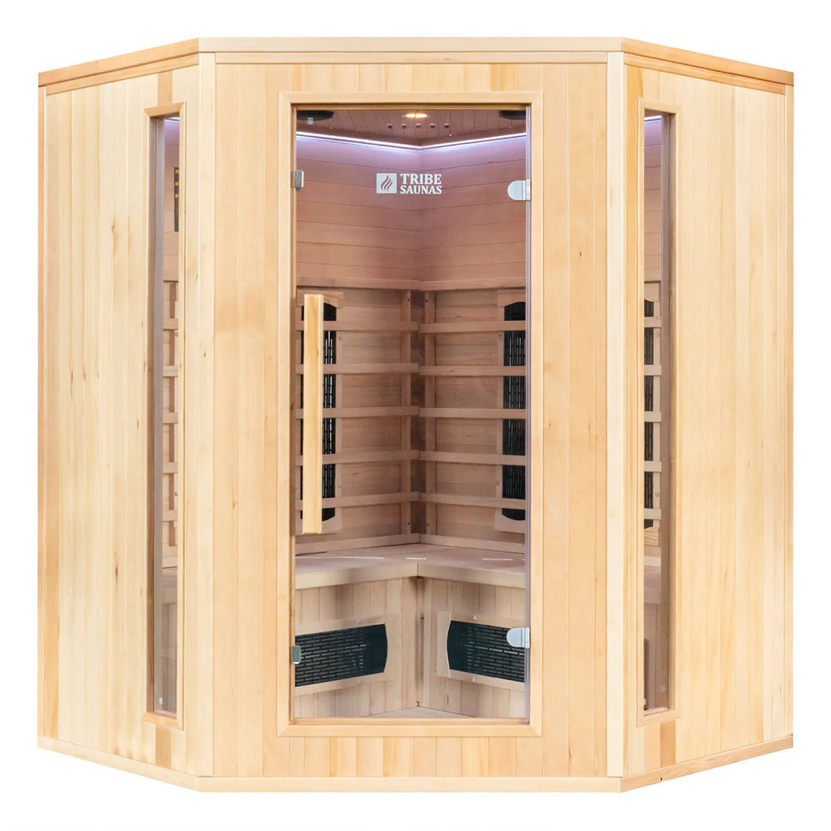 Tribe Madrid 3 Corner Infrared Sauna, 3-4 Person