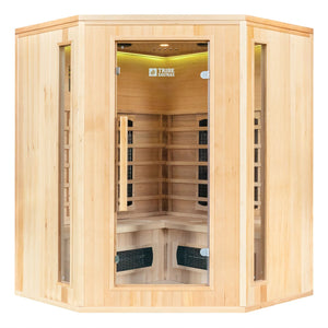Tribe Madrid 3 Corner Infrared Sauna, 3-4 Person