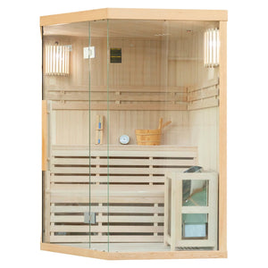 Tribe Lisbon 3 Corner Traditional Sauna, 3-4 Person (Installation Required) - HOME GYM / SAUNA/ ICE BATHS - Beattys of Loughrea