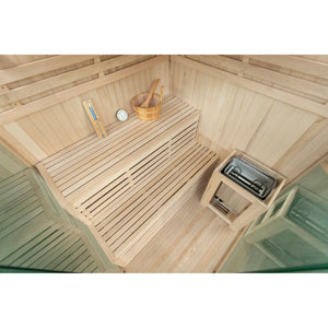 Tribe Lisbon 3 Corner Traditional Sauna, 3-4 Person (Installation Required) - HOME GYM / SAUNA/ ICE BATHS - Beattys of Loughrea
