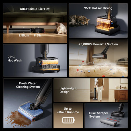 Dreame T12 Pro Cordless Wet and Dry Floor Washer - VACUUM CLEANER NOT ROBOT - Beattys of Loughrea