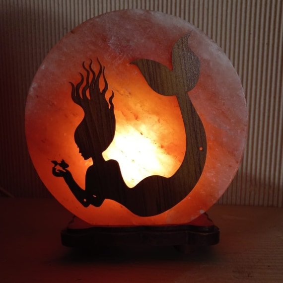 Mermaid and Fish Salt Lamp - TABLE/BEDSIDE LAMPS - Beattys of Loughrea