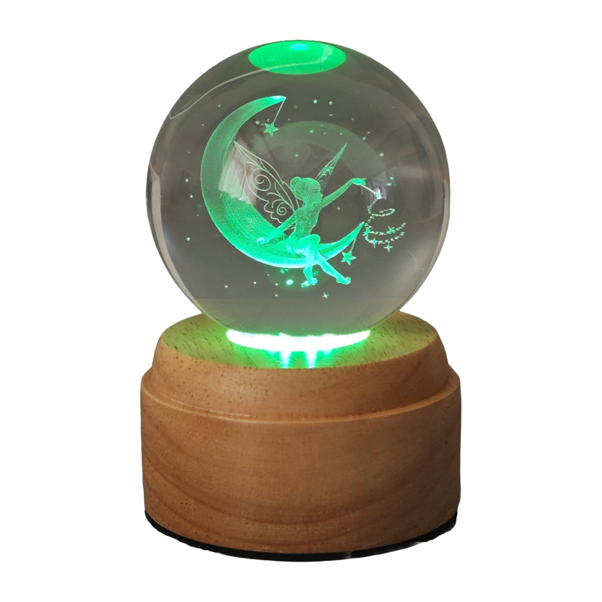 Fairy Rotating 3D Crystal Globe Light - TABLE/BEDSIDE LAMPS - Beattys of Loughrea