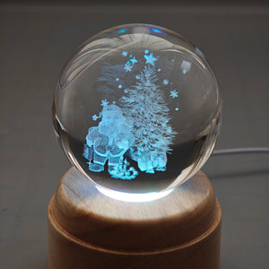 Under the Tree Rotating 3D Crystal Globe Light - TABLE/BEDSIDE LAMPS - Beattys of Loughrea