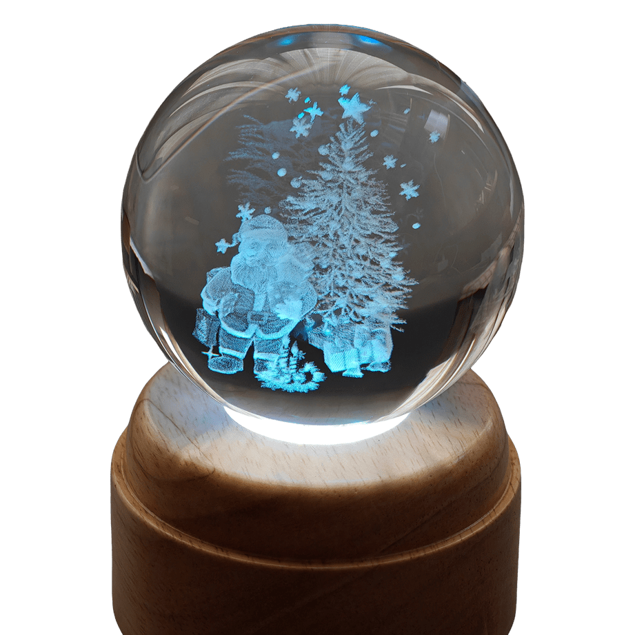 Under the Tree Rotating 3D Crystal Globe Light - TABLE/BEDSIDE LAMPS - Beattys of Loughrea