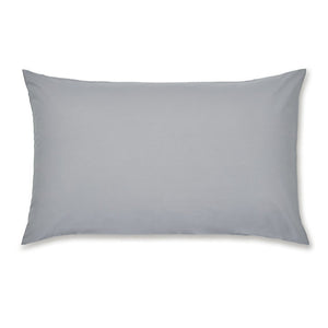 Catherine Lansfield Pillowcases Easy Iron Percale Standard 50 x 75cm Pack of 2 Pillow cases with envelope closure Grey