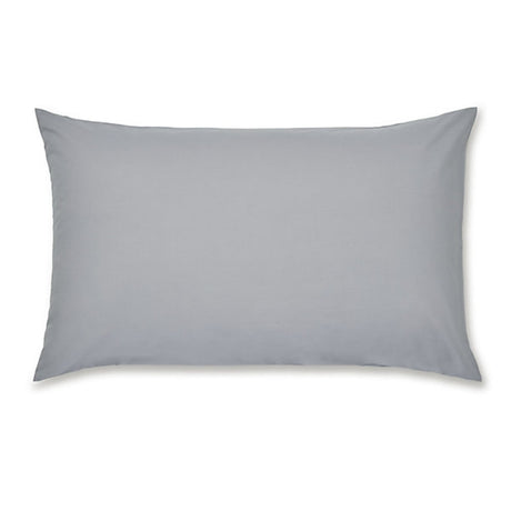 Catherine Lansfield Pillowcases Easy Iron Percale Standard 50 x 75cm Pack of 2 Pillow cases with envelope closure Grey - PILLOW CASES - Beattys of Loughrea