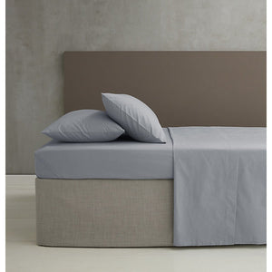Catherine Lansfield Pillowcases Easy Iron Percale Standard 50 x 75cm Pack of 2 Pillow cases with envelope closure Grey