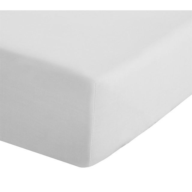 Catherine Lansfield Easy Iron Percale Combed Double Fitted Sheet 35cm Depth White