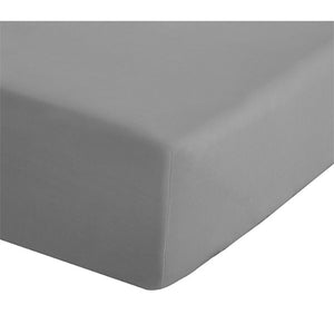 Catherine Lansfield Easy Iron Percale Combed Double Fitted Sheet 35cm Depth Grey