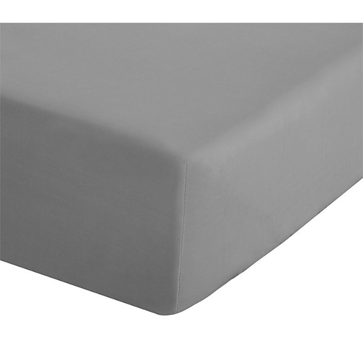 Catherine Lansfield Easy Iron Percale Combed King Size Fitted Sheet 35cm Depth Grey