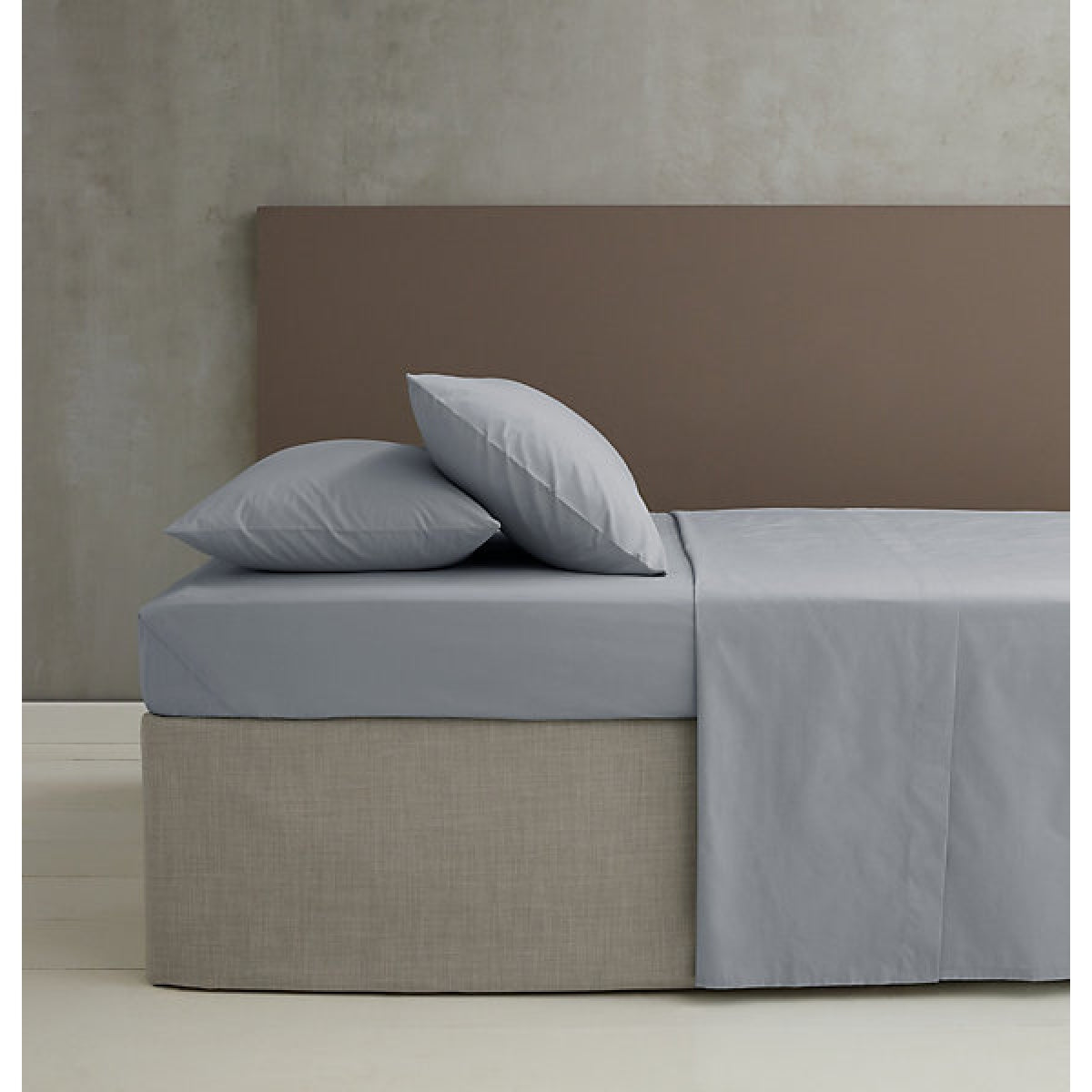 Catherine Lansfield Easy Iron Percale Combed King Size Fitted Sheet 35cm Depth Grey